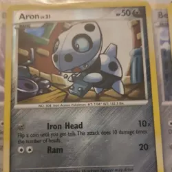 Aron & Lairon Diamond & Pearl Pokemon TCG Cards Lot - 54/112, 46/112, Halo - Image 2