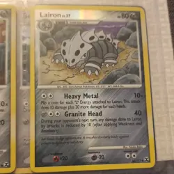 Aron & Lairon Diamond & Pearl Pokemon TCG Cards Lot - 54/112, 46/112, Halo - Image 3