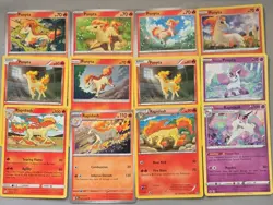 Cute Ponyta, Rapidash, Pokemon TCG Card Lot 12x - Image 1