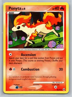 Ponyta 46/99 Platinum Arceus Basic Fire-Type Fire Horse Pokemon TCG Collectible - Image 1