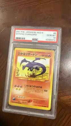 Pokemon Shining Charizard #6 4 Neo PSA 10 Japanese - Image 1