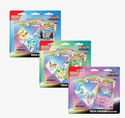 Pokemon TCG Prismatic Evolutions Tech Sticker Collection Set Lot Of 3 Sealed New - Image 1
