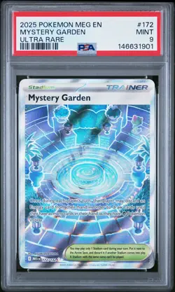 2025 POKEMON MEG EN-MEGA EVOLUTION ULTRA RARE #172 MYSTERY GARDEN PSA 9 - Image 1