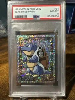 1999 Pokemon #S4 Blastoise Merlin Prism PSA 8￼ - Image 1