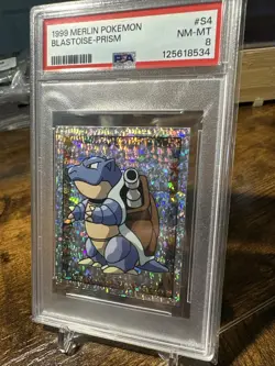 1999 Pokemon #S4 Blastoise Merlin Prism PSA 8￼ - Image 2