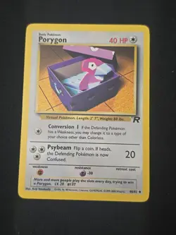 Porygon 48/82 Team Rocket Regular WOTC Vintage Pokemon TCG Lightly Played - Image 1