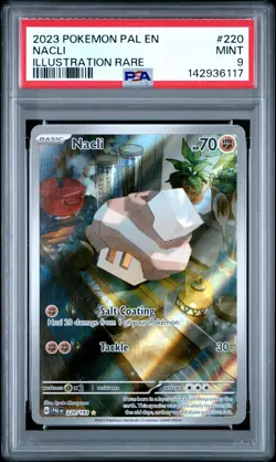 2023 POKEMON PAL EN-PALDEA EVOLVED ILLUSTRATION RARE #220 NACLI PSA 9 - Image 1