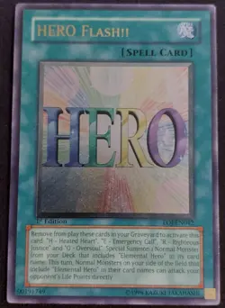 Yu-Gi-Oh HERO Flash!! EOJ-EN042 Ultimate Rare 1st Edition Enemy of Justice LP - Image 1