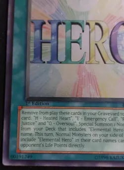 Yu-Gi-Oh HERO Flash!! EOJ-EN042 Ultimate Rare 1st Edition Enemy of Justice LP - Image 3