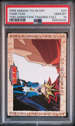 1998 AMADA YU-GI-OH! TOEI ANIMATION TRADING COLLECTION #24 YAMI YUGI PSA 10 - Image 1