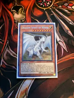 YUGIOH TCG DRAGON SPIRIT OF WHITE LCKC-EN018 SECRET 1ST EDITION - Image 1