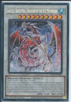 Yugioh! LP Lancea, Ancestral Dragon of the Ice Mountain - BLTR-EN005 - Secret Ra - Image 1