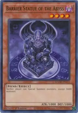 x3 Barrier Statue of the Abyss - MAGO-EN111 - Rare - 1st Edition Yu-Gi-Oh! M/NM - Image 1
