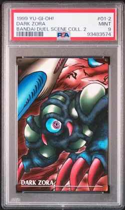 1999 YU-GI-OH! BANDAI DUEL SCENE COLLECTION 2 #01-2 DARK ZORA PSA 9 - Image 1