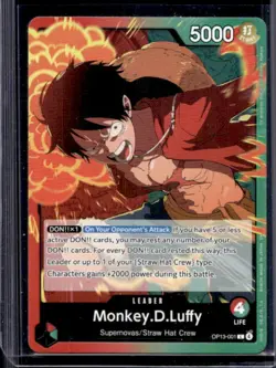 2025 One Piece Illustration Carrying On His Will Monkey.D.Luffy Leader #OP13-001 - Image 1