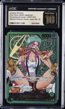 2024 ONE PIECE JAPANESE SHOUNEN JUMP ISSUE 35 JEWELRY BONNEY CGC 10 PRISTINE - Image 1