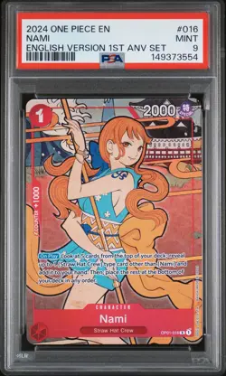 2024 ONE PIECE ENGLISH VERSION 1ST ANNIVERSARY SET #016 NAMI PSA 9 - Image 1