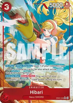 One Piece English - Hibari - Alt Art - EB03-008 - R - NM - Image 1