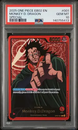 2025 ONE PIECE EB02-ANIME 25TH COLLECTION SPECIAL #001 MONKEY D. DRAGON PSA 10 - Image 1