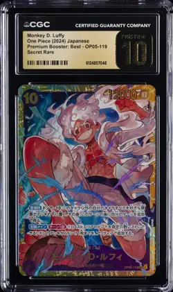 2024 ONE PIECE JPN PREM BOOSTER BEST SECRET RARE MONKEY D. LUFFY CGC 10 PRISTINE - Image 1
