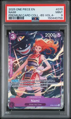 2025 ONE PIECE PREMIUM COLLECTION BEST SELECTION VOL.4 #070 NAMI PSA 9 - Image 1