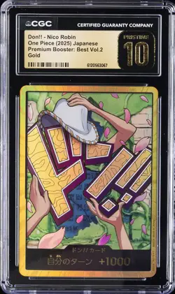 2025 ONE PIECE JAPANESE GOLD DON!! - NICO ROBIN CGC 10 PRISTINE - Image 1