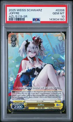 2025 WEISS SCHWARZ AZUR LANE VOL.2 SR #E006 JOFFRE PSA 10 - Image 1