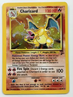 Pokemon TCG Charizard Base Set 2 Holo Unlimited Rare Card 4/130 MP Condition - Image 1