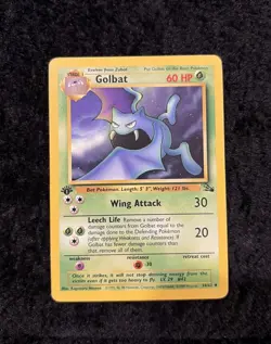 Golbat 34/62 1st Edition Fossil Uncommon Vintage Pokemon Card LP - Image 1