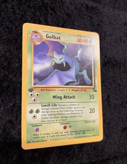 Golbat 34/62 1st Edition Fossil Uncommon Vintage Pokemon Card LP - Image 2