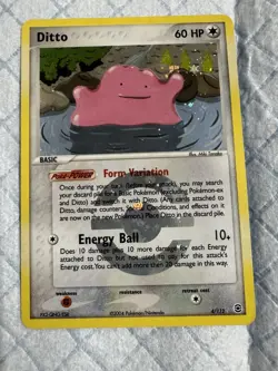 Pokemon TCG Ditto EX FireRed & LeafGreen Reverse Holo Card 4/112 - Image 1