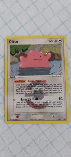 Pokemon TCG Ditto EX FireRed & LeafGreen Reverse Holo Card 4/112 - Image 2