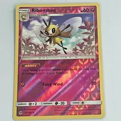 Pokemon Ribombee 93/149 - Rare Reverse Holo Sun & Moon Base - 2017 Trading Card - Image 1