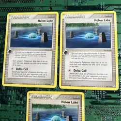 Holon Lake 87/110 EX Holon Phantoms Pokemon Card Trainer Stadium Moderate Play 3 - Image 2