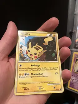 Pokemon Pikachu TCG Holo Black Star Promo Card HGSS03 - Image 1