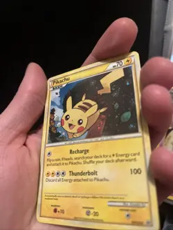 Pokemon Pikachu TCG Holo Black Star Promo Card HGSS03 - Image 2