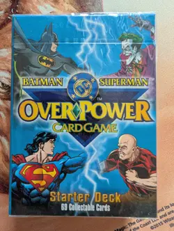 OverPower DC Fleer 1996 Batman Superman Factory Sealed Starter Deck 69 Cards - Image 1