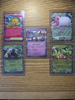 Lot 4 Pokemon TGC Cards+ 1 Free Detective Pikachu Mewtwo - Image 1