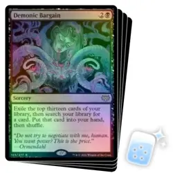 FOIL DEMONIC BARGAIN X4 Innistrad: Crimson Vow VOW Magic MTG MINT CARD - Image 1