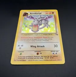 1999 Pokemon Card Fossil Aerodactyl #1/62 Rare Holo WOTC - Image 4