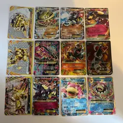 Lot of 12 Ultra Rare Holofoil Pokemon Cards EX, Mega EX, & Break - Image 1