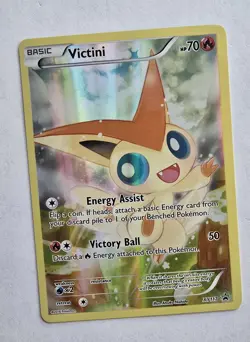 Pokemon Victini XY117 Holo Black Star Promo Card Full Art NM - Image 2