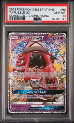 Pokemon TCG Tapu Lele GX 60 Celebrations Classic Collection PSA 10 GEM MINT Card - Image 2
