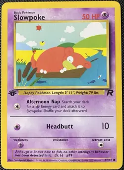 Slowpoke 67/82 Team Rocket Regular 1st Edition - Pokemon Card - Image 1