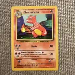 Pokemon TCG Charmeleon Base Set 1999 24/102 Unlimited Card - Image 1