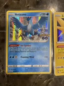 Pokemon TCG Zapdos Holo Rare Articuno Holo Rare Legendary Birds Pokemon Go Cards - Image 3