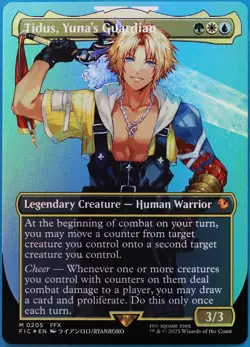 Tidus Yuna's Guardian (Borderless Character 205) FOIL Final Fantasy MINT 512131 - Image 1