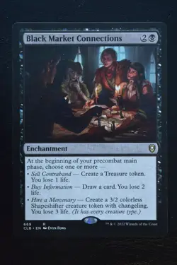 Magic The Gathering MTG BLACK MARKET CONNECTIONS Battle for Baldur's Gate NM - Image 1