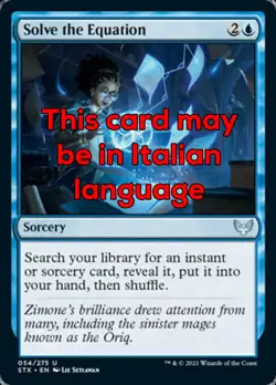 MTG SOLVE THE EQUATION FOIL EXC - RISOLVERE L'EQUAZIONE - STX - MAGIC - Image 1