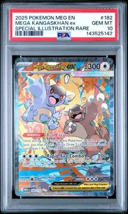 Pokemon Mega Evolution Mega Kangashkhan Ex #182 Special Illustration Rare PSA 10 - Image 1